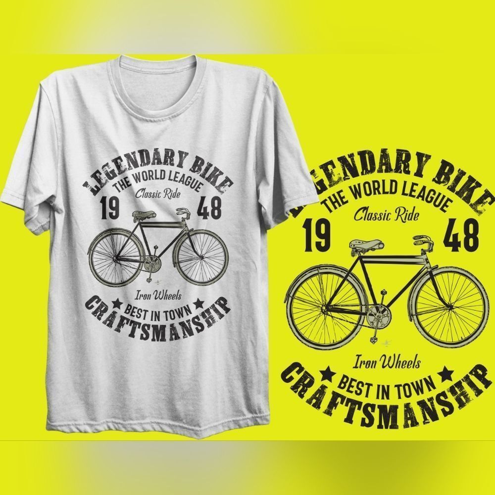 Bicycle Short Sleeve T-shirt Apparel Unisex Size Bike Enthusiast Theme